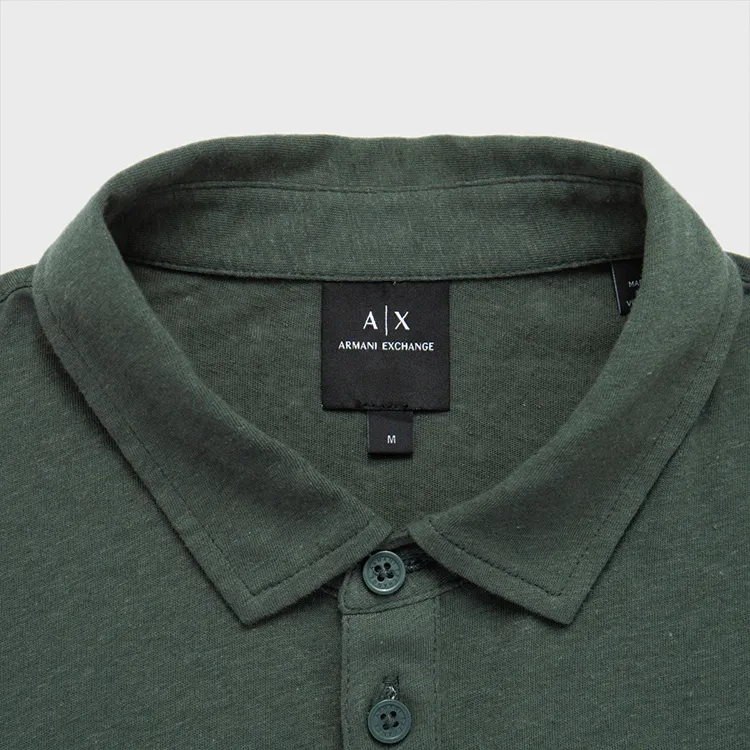 ARMANI EXCHANGE SS24 Polo Shirt Men's Green-5