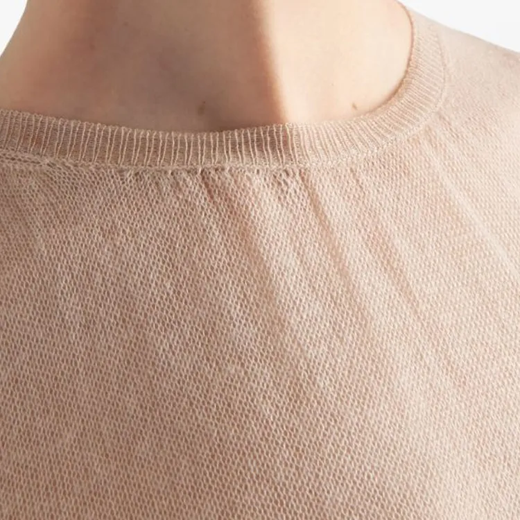 PRADA Semi sheer Cashmere Tank Top-5