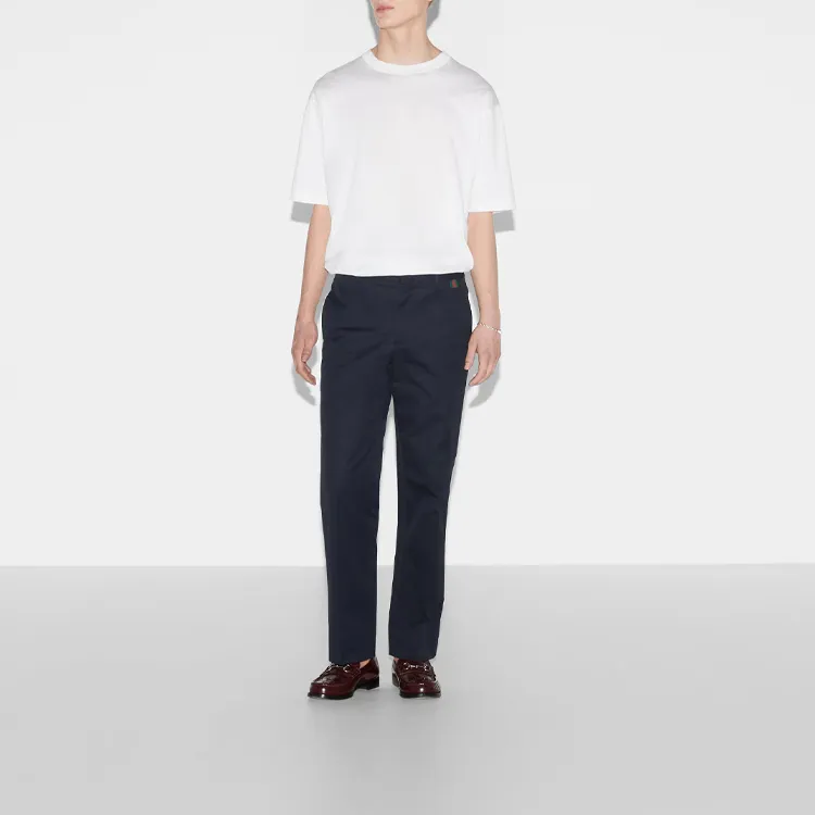GUCCI Web Detailed Twill Trousers-1