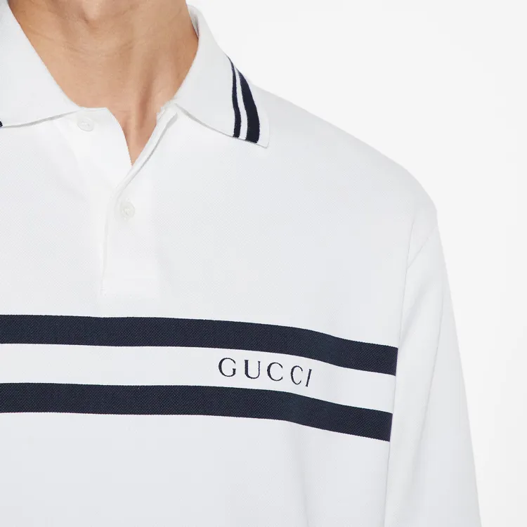 GUCCI Logo print Polo Shirt-5