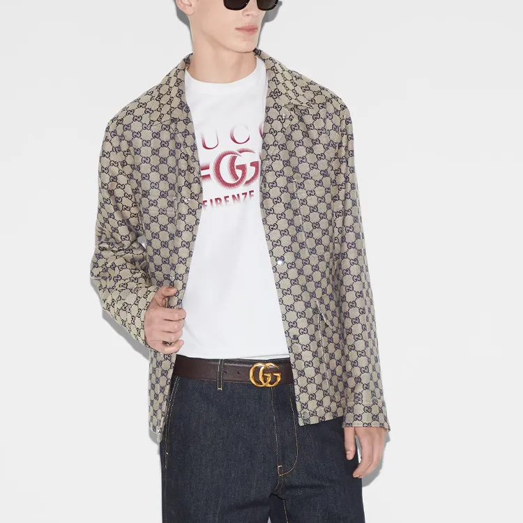 GUCCI Logo Printed Jersey T Shirt-3