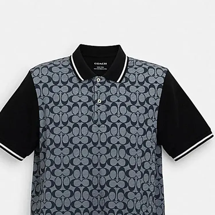 COACH SS24 Polo Shirt Men's Gray-3