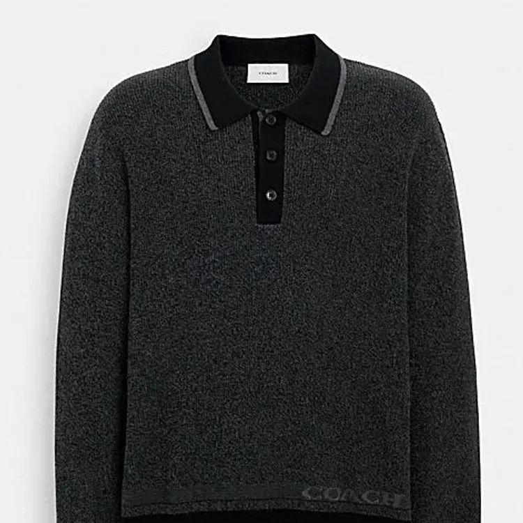 COACH SS24 Knitwear Men's Charcoal Black-4