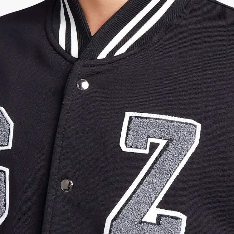 Giuseppe Zanotti Flocked logo Varsity Bomber Jacket-4