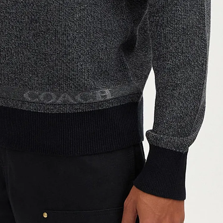 COACH SS24 Knitwear Men's Charcoal Black-3