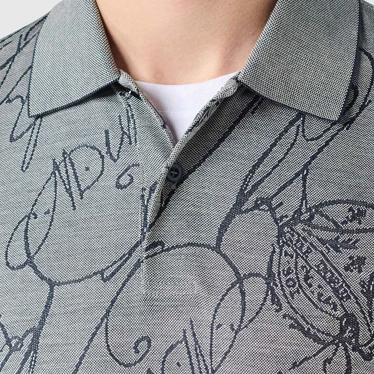 BERLUTI SS24 Polo Shirt Men's Silver Gray-3