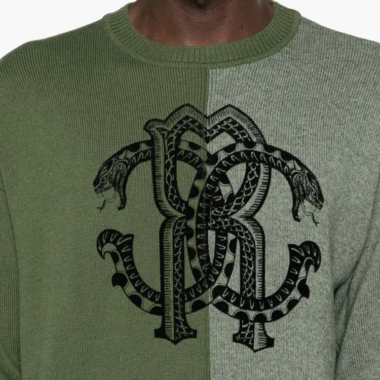 Roberto Cavalli RC-flocked Cotton-blend Jumper-4