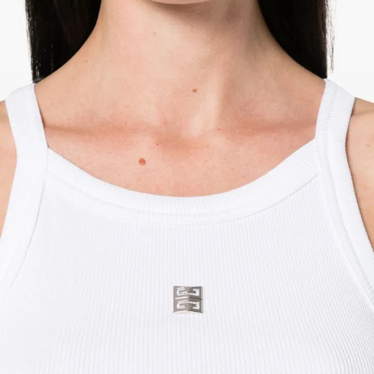 Givenchy Cropped Tank Top 'White'-4