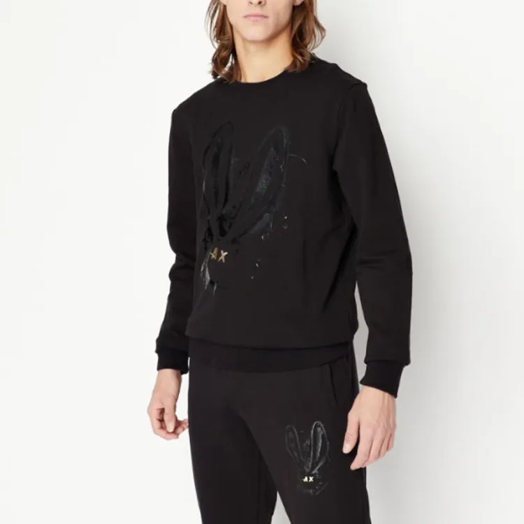 ARMANI EXCHANGE Year Of The Rabbit Sweatshirts Men Black-3