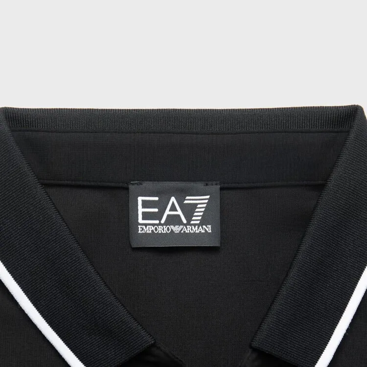 EMPORIO ARMANI EA7 SS24 Polo Shirt Men's Black-5