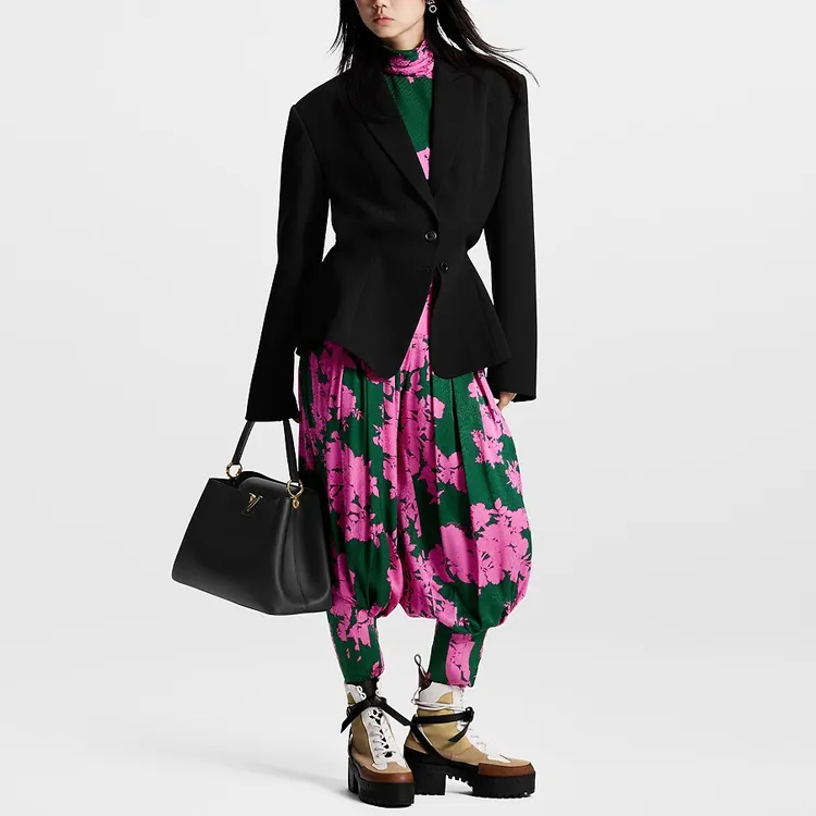 LOUIS VUITTON Wool Crepe Drawstring Blazer-2