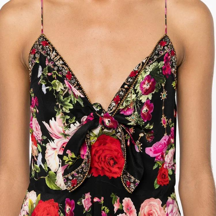 Camilla Long Dress W/ Tie Front Reservation For Love-4