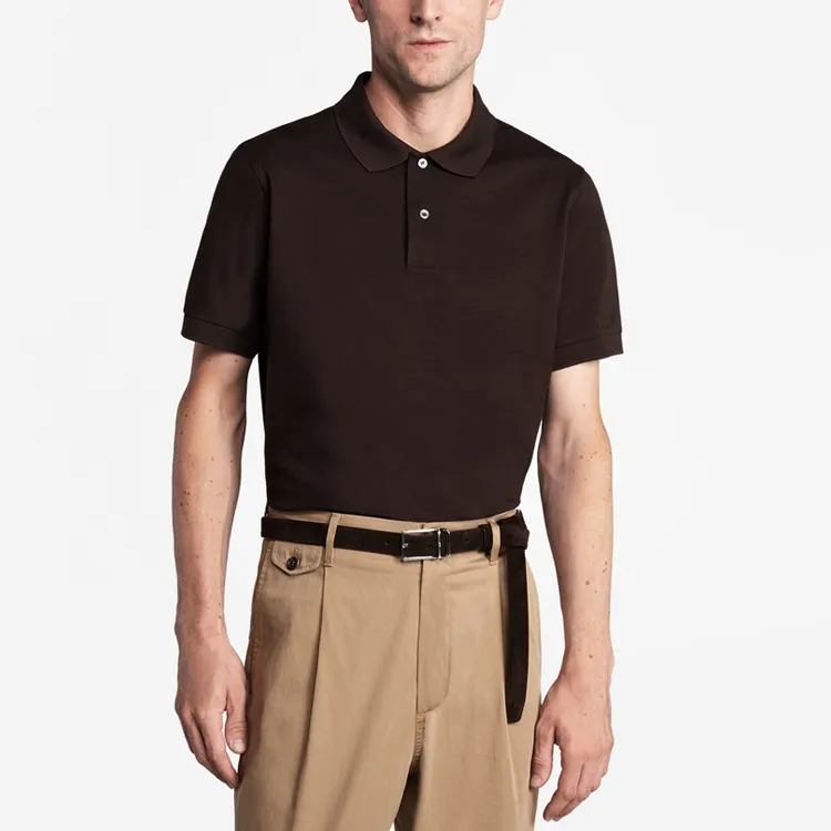 Dunhill SS24 Polo Shirt Men's Dark Brown-1