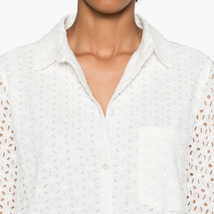 MC2 Saint Barth Helena Broderie Anglaise Shirt-4