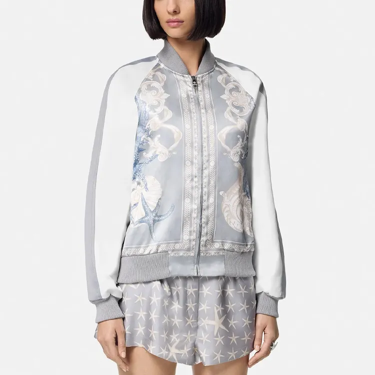 VERSACE Barocco Sea Varsity Zipped Jacket-1