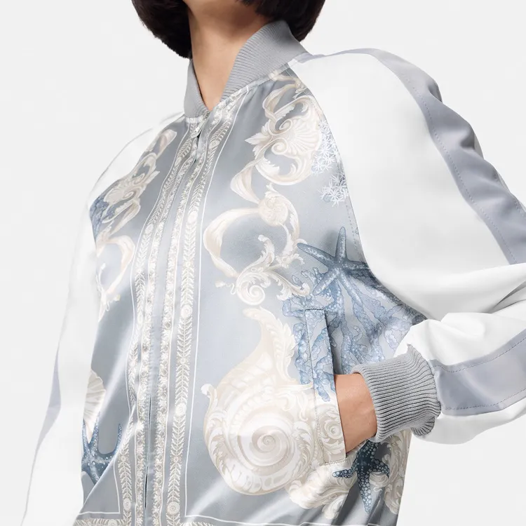 VERSACE Barocco Sea Varsity Zipped Jacket-4