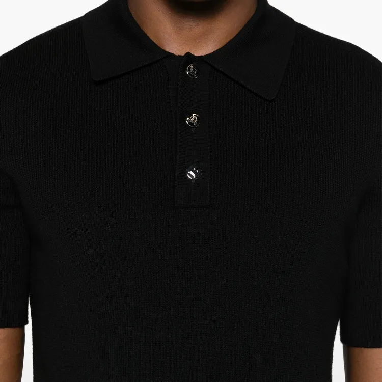 BALMAIN Short sleeve Merino Polo Shirt-2
