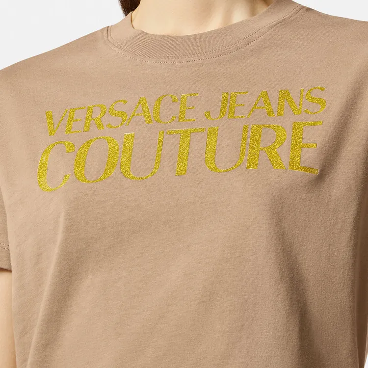 VERSACE JEANS COUTURE Logo print Cotton T shirt-4