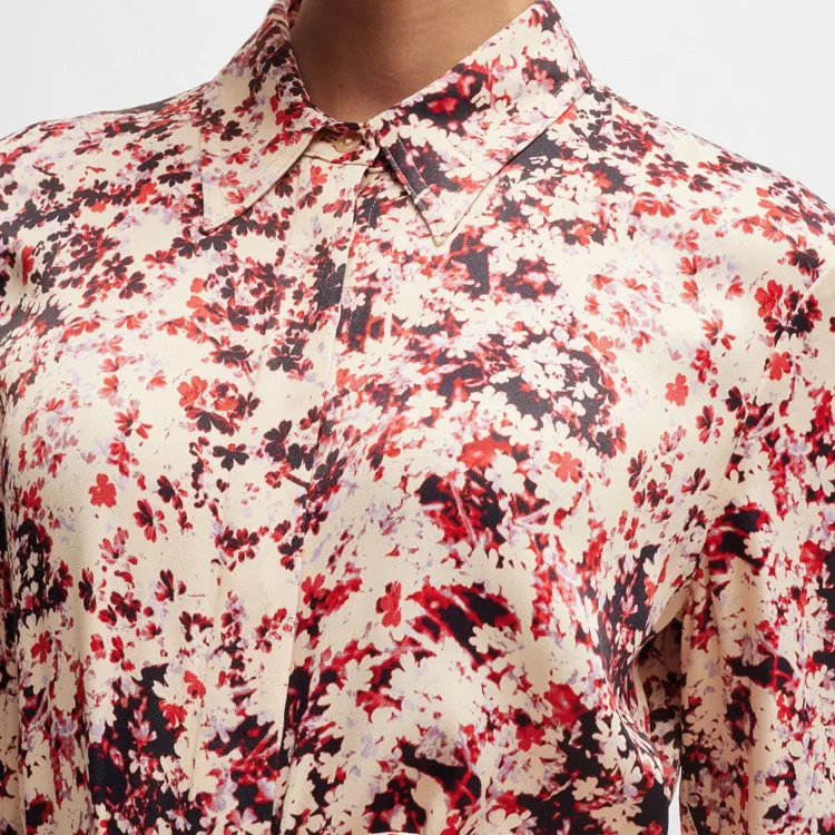 HUGO BOSS Floral print Satin Shirt Dress-3