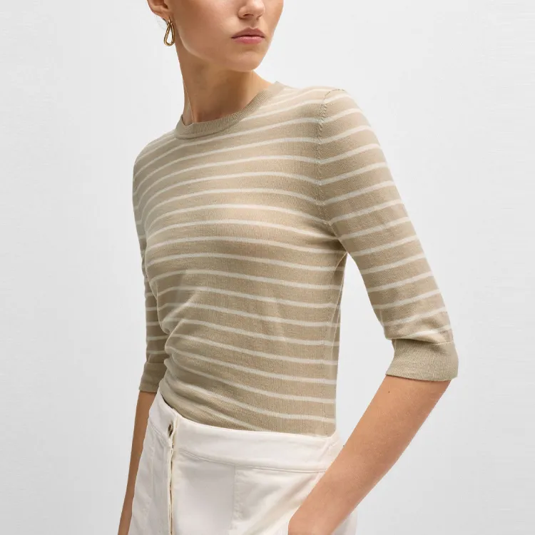 HUGO BOSS Sweater Women's Beige-3