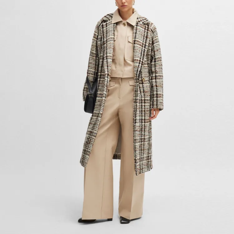 HUGO BOSS Check pattern Coat-3