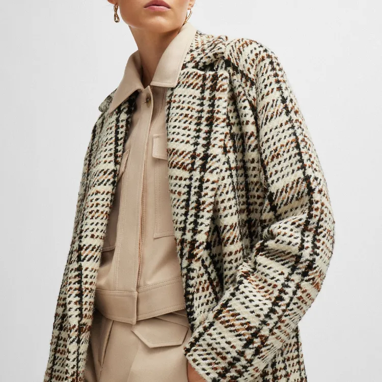 HUGO BOSS Check pattern Coat-5