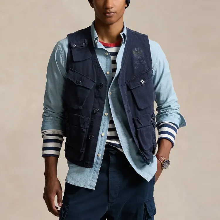 Polo Ralph Lauren SS24 Vest Men's Blue-3