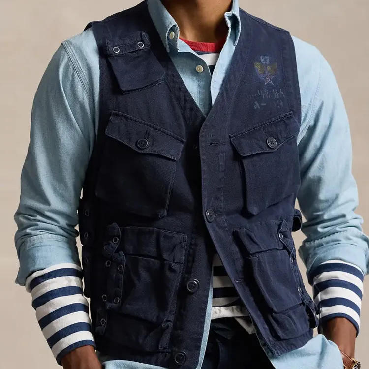 Polo Ralph Lauren SS24 Vest Men's Blue-4