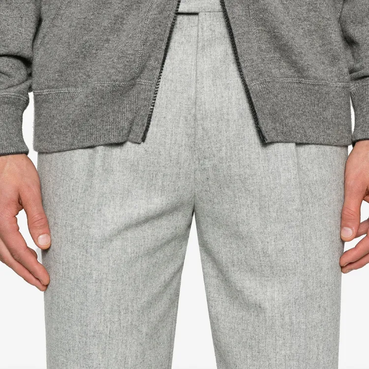 Ermenegildo Zegna Felted Tailored Wool Trousers-4
