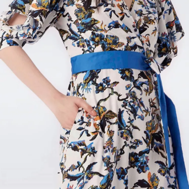 DVF Diane Von Furstenberg Short-Sleeved Dresses Women's Blue-4