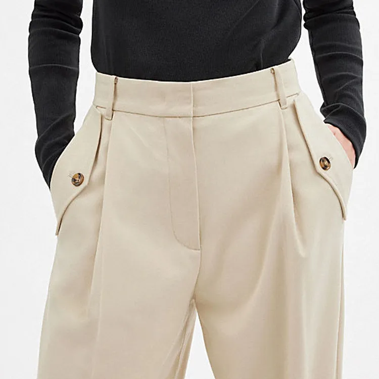 COACH SS24 Casual Pants Women's Khaki-3