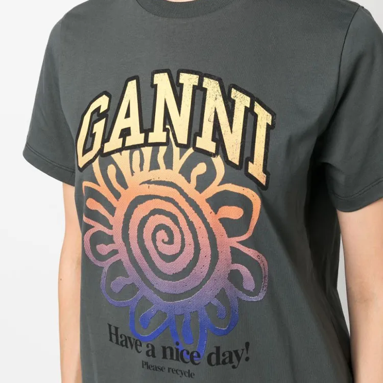GANNI T Shirts Women's White-4