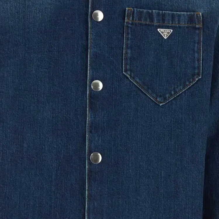 PRADA SS24 Denim Jacket Men's Blue-8