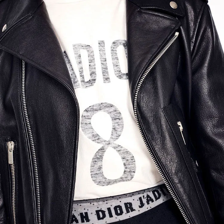 DIOR J'Adior 8 Letter Logo Print Crew Neck Short Sleeved T Shirt T Shirt Women's White-3