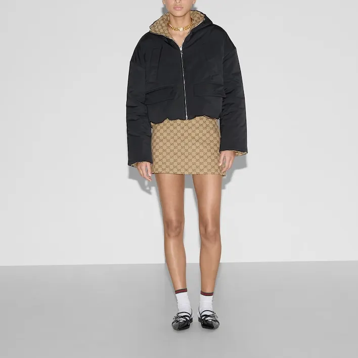 GUCCI Reversible Zip Up Bomber Jacket-2
