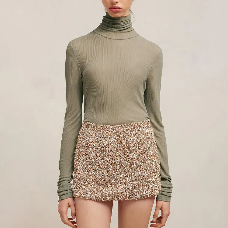 Ami Paris Roll neck Ribbed Sweater-3