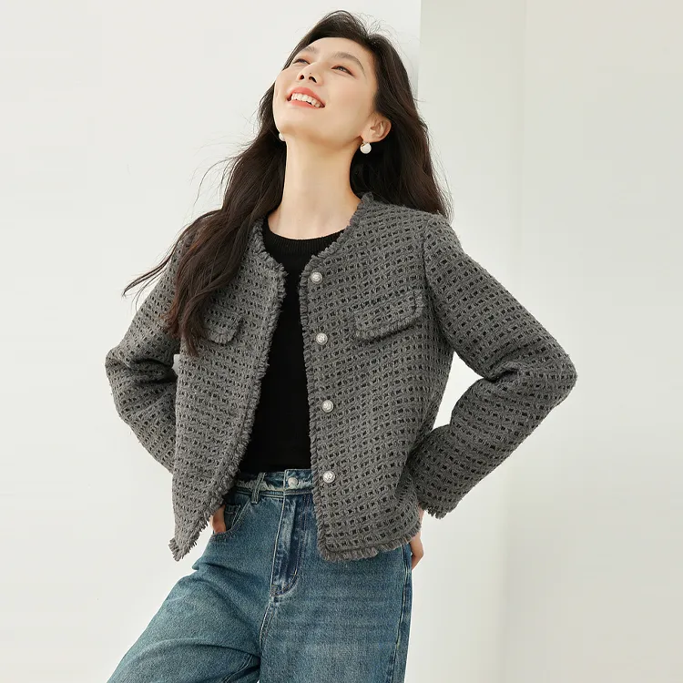 VIMLY Jackets Women's Gray-1