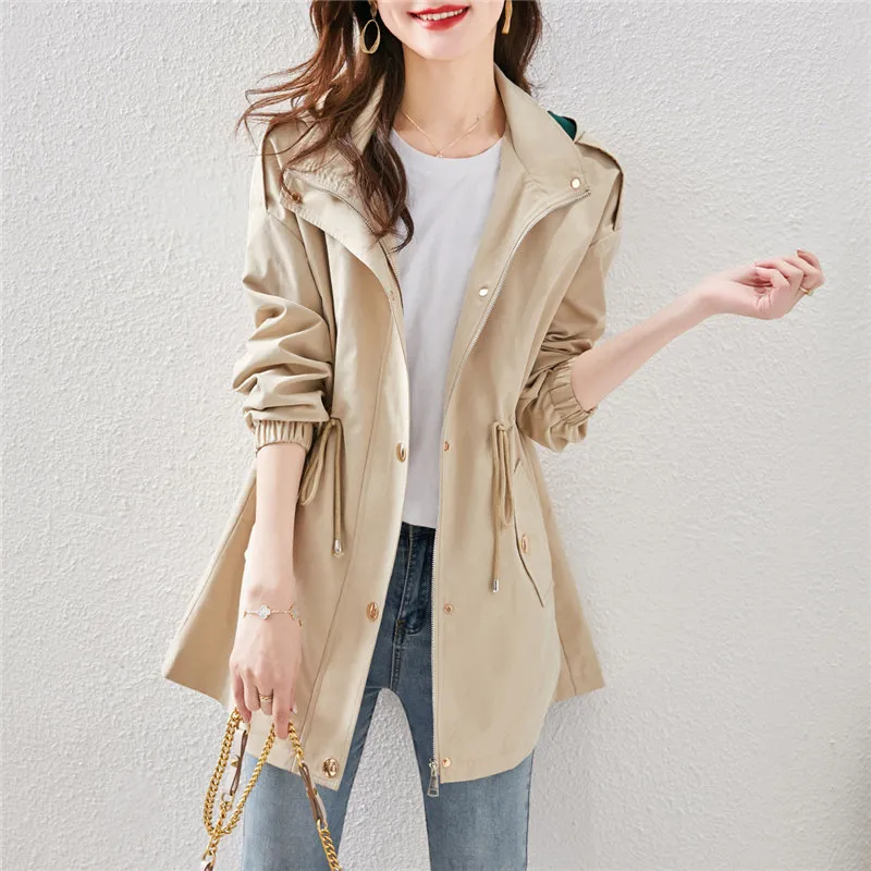 Still Quiet Trench Coat Women's Light Khaki-2