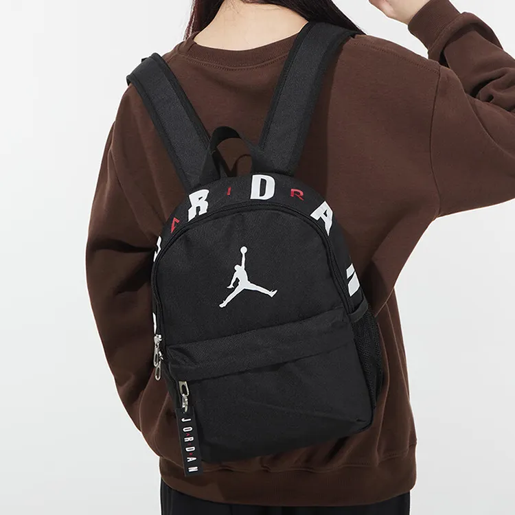 Jordan Polyester Backpack Small Size Men's Black-4