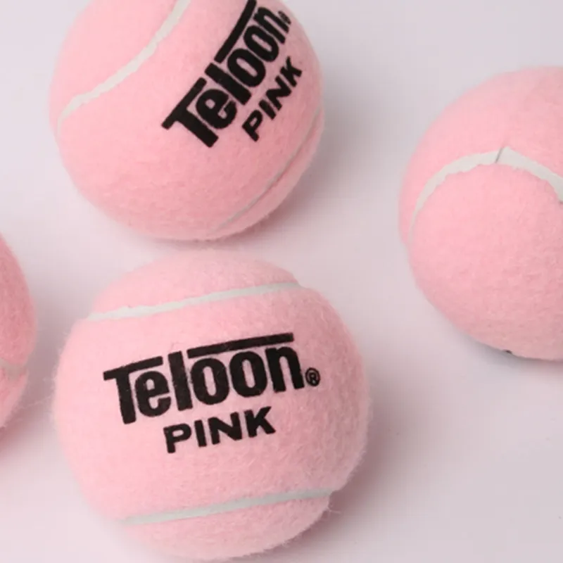 Teloon PINK Tennis Balls Acrylic Wool Training Ball Indoor And Outdoor Diameter 63 66mm Pink-4