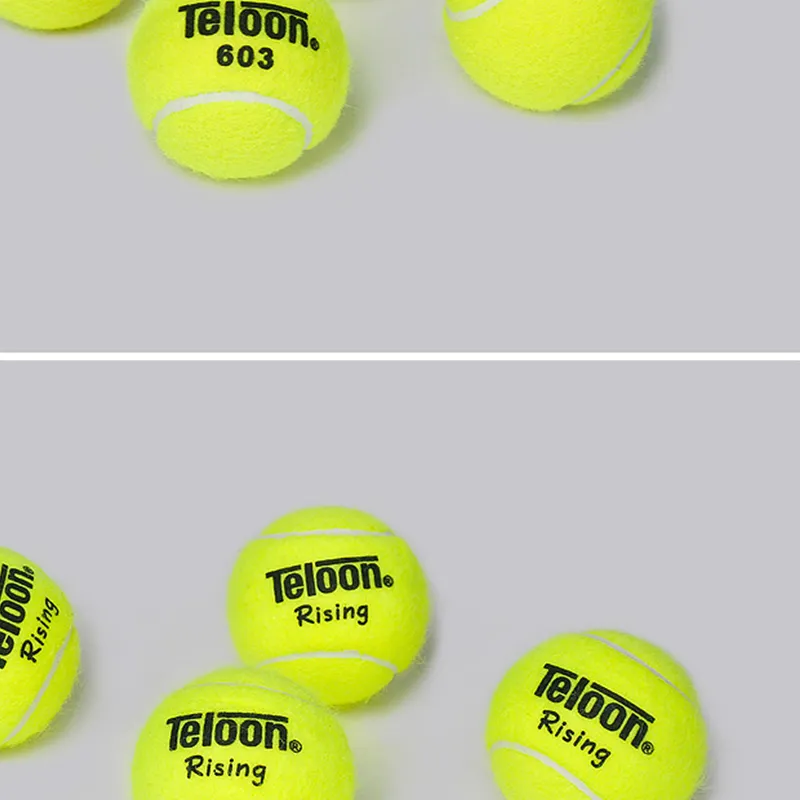 Teloon POUND 3 Tennis Balls Wool Match Ball Match Ball 1 Can/3 Balls Light Green-3