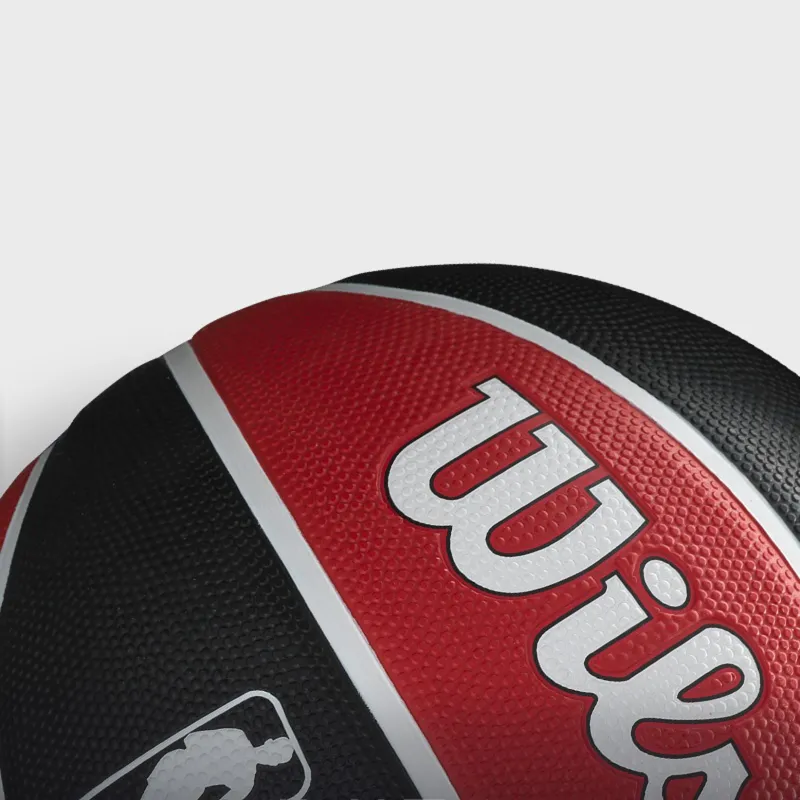 NBA Rubber Basketball Black Red Size 7 Training Unisex-2