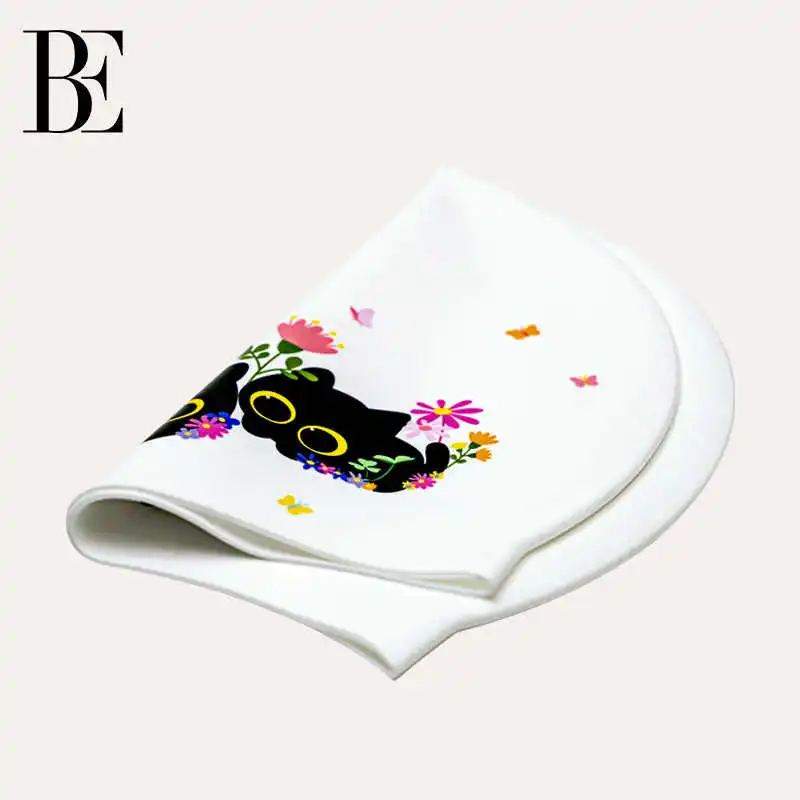 BALNEAIRE Swimming Caps Silicone Swim Kids' 22*19cm Black White-2