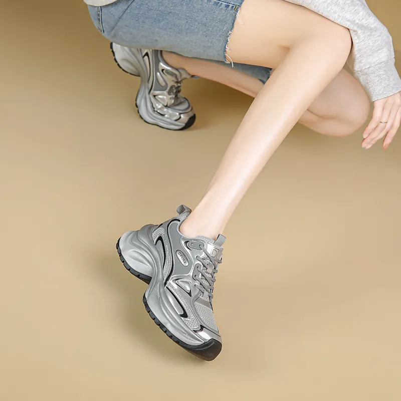 D:FUSE SCANDINAVIA Cushioned Slip-Resistant Abrasion-Resistant Low-Top Chunky Sneakers Women's-15