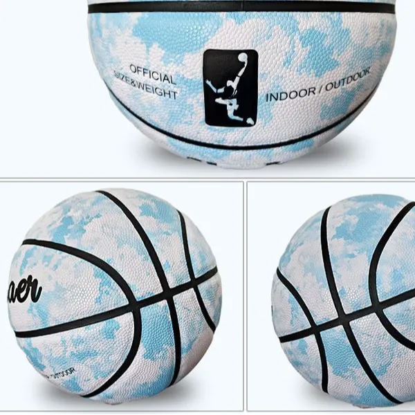 Kaikang PU Basketball Graffiti Blue Training Unisex-3