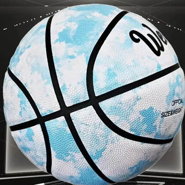 Kaikang PU Basketball Graffiti Blue Training Unisex-1