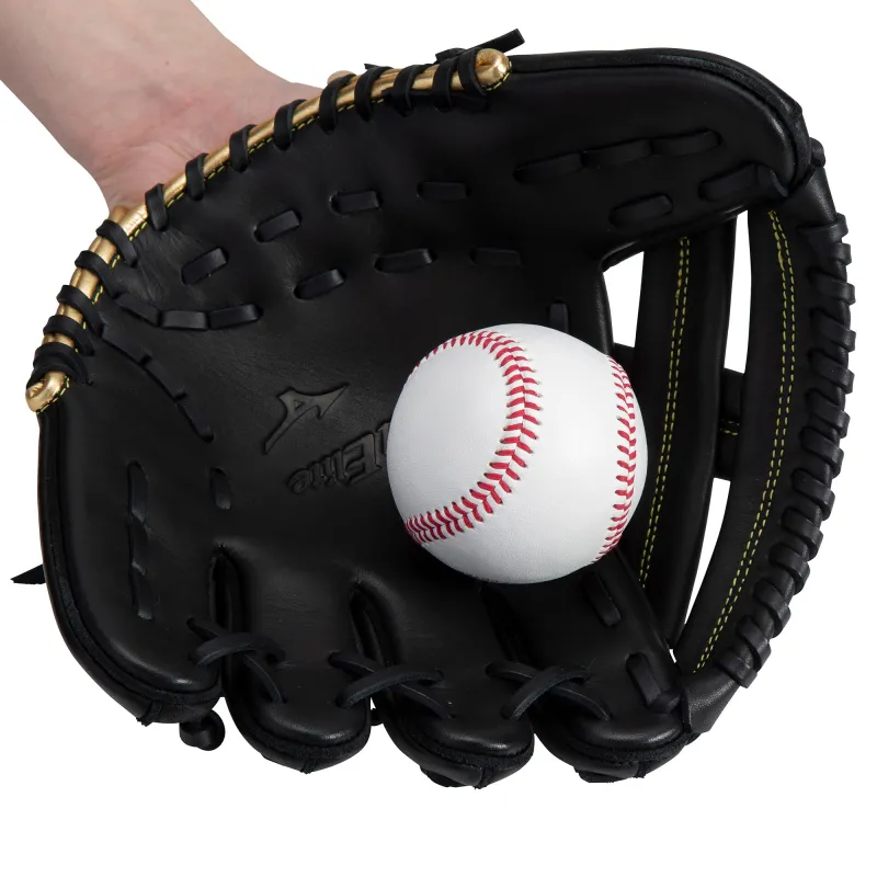 Mizuno Baseball Gloves Catcher's Glove Top Grain Cow Leather Unisex Black Gold-2