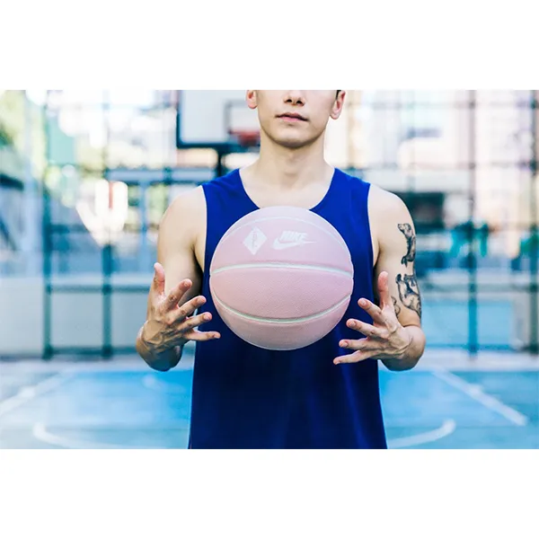 Nike PU Basketball Pink Size 7 Training Unisex-4