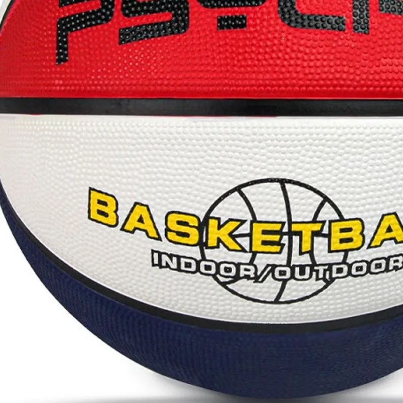 PSYCHE Rubber Basketball White Red Blue Size 3 Training Kids'-2