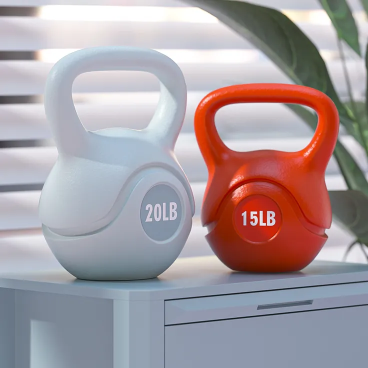 O'Neid Kettlebells PVC Cement Iron Sand Unisex Comprehensive Fitness Exercises-3